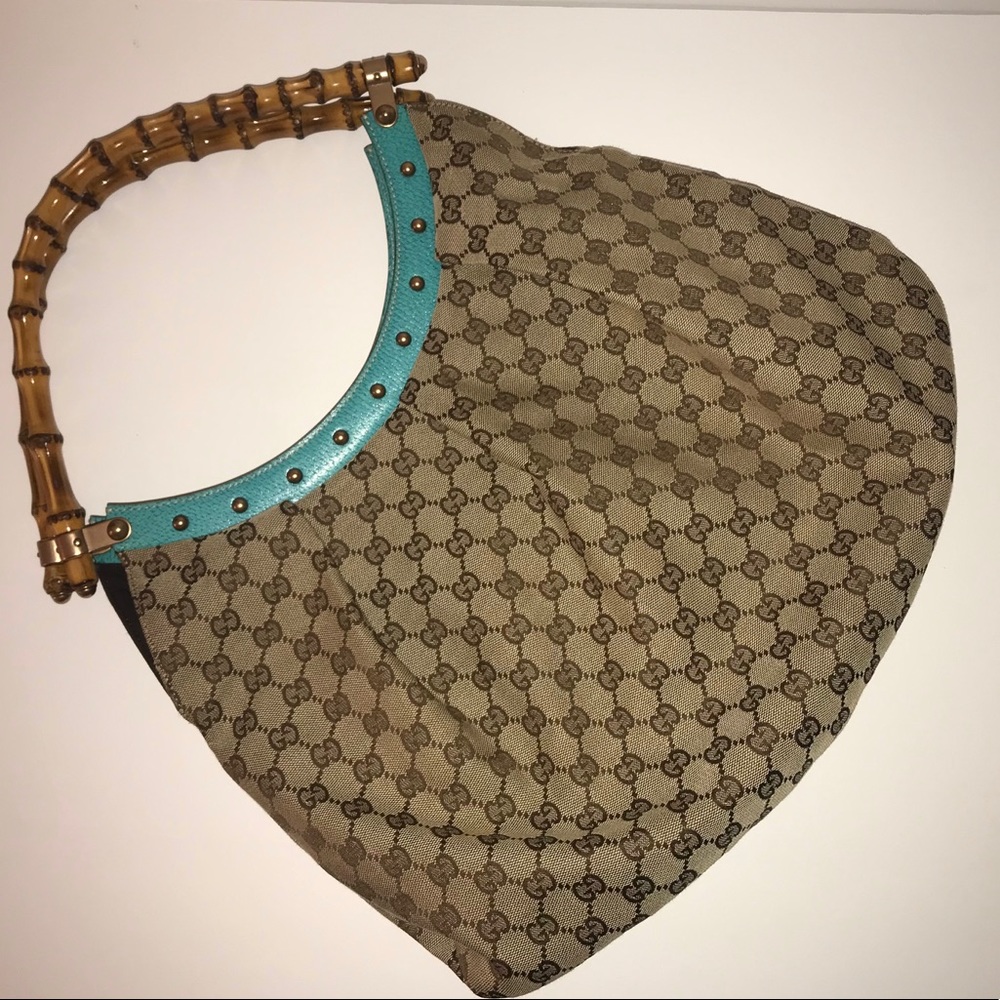 Gucci GG Bamboo Monogram Hobo brown Canvas